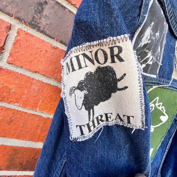 Vintage Customized Screeching Weasel 80’s Punk Bands Gap Jean Jacket Size M - Picture 11 of 12